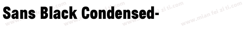 Sans Black Condensed字体转换